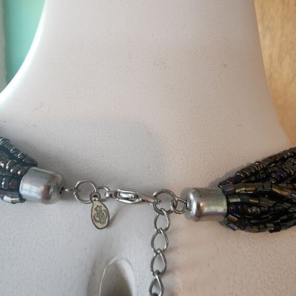 Premier Designs Chocolate Kiss Glass Seed & Bugle Beads Necklace - Picture 3 of 3